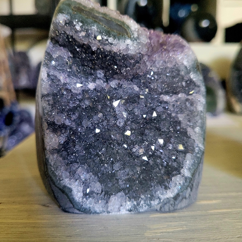 Uraguayan Amythyst Druzy Freeform 3pc Set - Picture 5 of 7